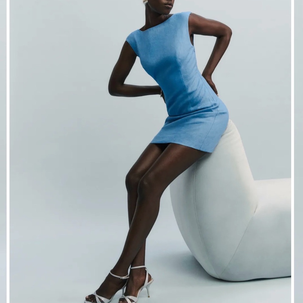 Reformation Sky Blue Mini Dress
